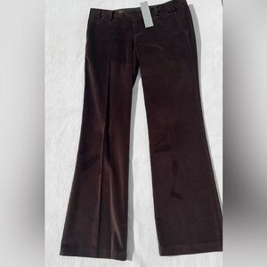 NWT Chaiken Womens Brown Corduroy Pants 8